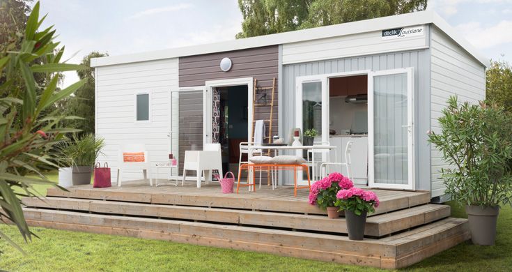 Terrasse Exterieure Mobil Home camping 06