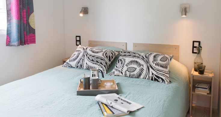 Chambre Parents Mobil Home camping 06