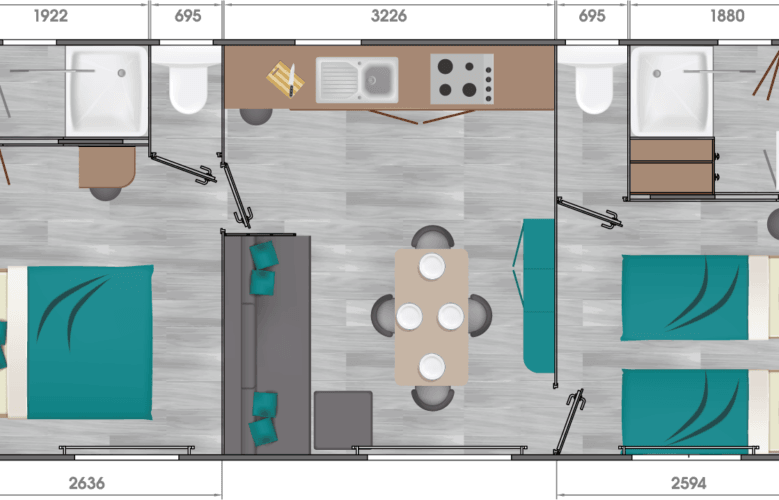 Iroise Mobile Home camping 06 nice